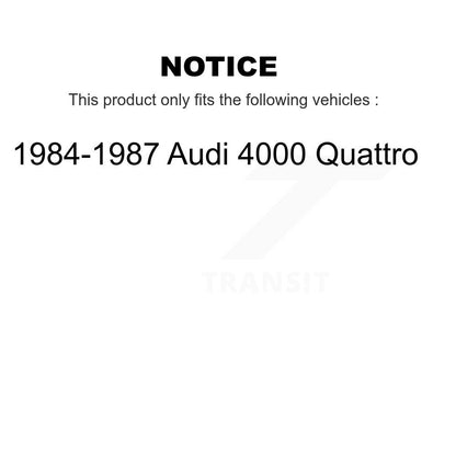 Wheel Bearing Front Rear Kit For 1984-1987 Audi 4000 Quattro