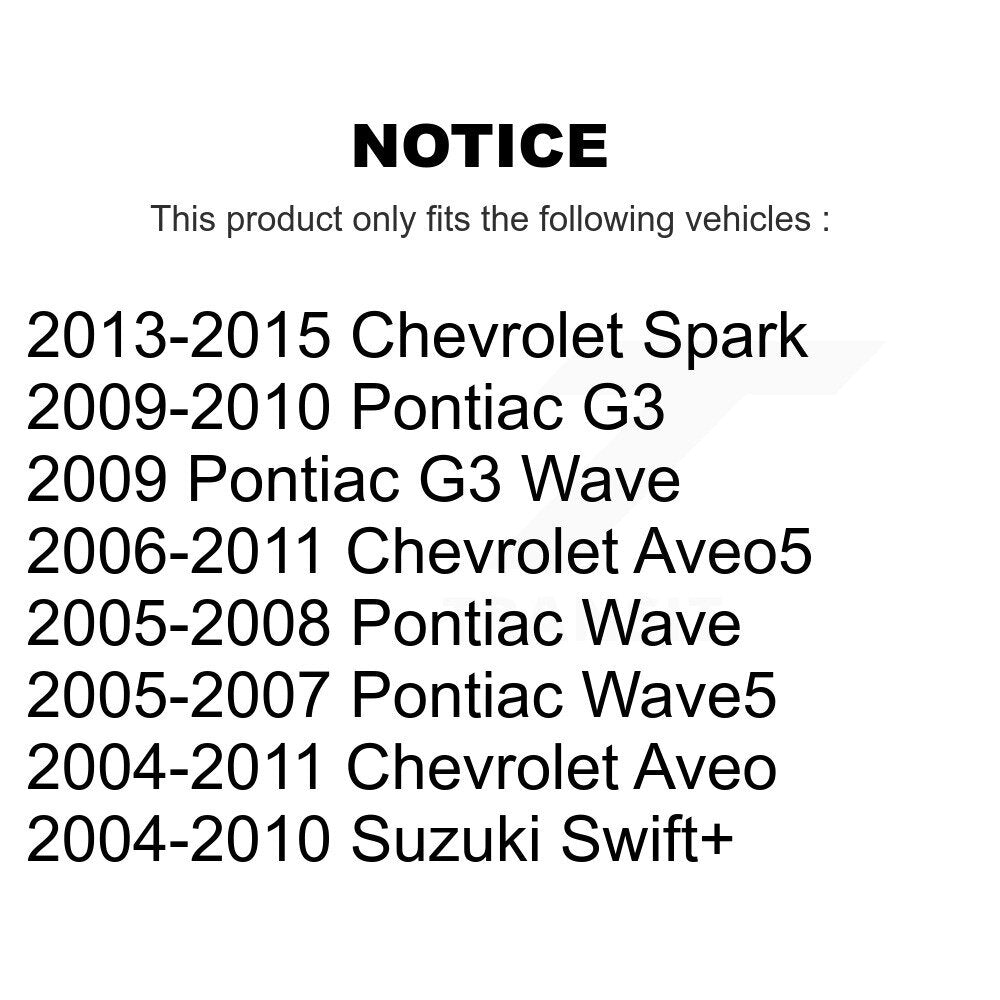 Wheel Bearing Front Rear Kit For Chevrolet Aveo Pontiac Aveo5 Wave Spark G3