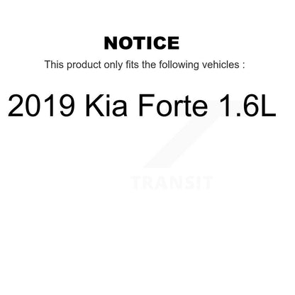 Wheel Bearing And Hub Assembly Front Rear Kit For 2019 Kia Forte 1.6L
