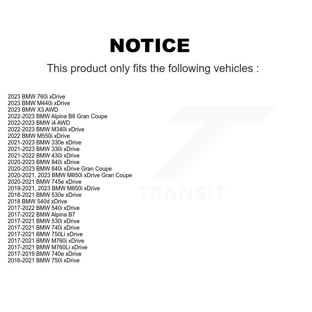 Wheel Bearing Hub Assembly Front Rear Kit For BMW X3 330i xDrive 530i 540i i4 B7