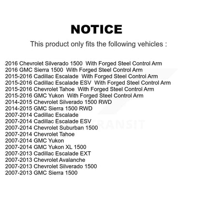 Control Arm Ball Joint Link Front Kit For Chevrolet GMC Sierra 1500 Silverado XL