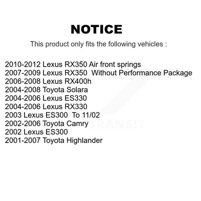 Control Arm & Ball Joint Link Front Kit For Toyota Lexus Camry RX350 Highlander