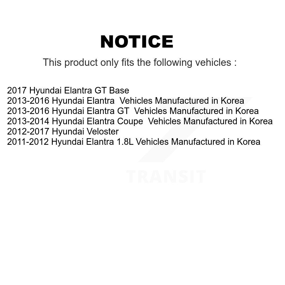 Control Arm And Ball Joint Link Front Kit For Hyundai Elantra GT Veloster Coupe