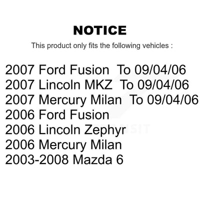 Control Arm Ball Joint Link Front Kit For Mazda 6 Ford Fusion Lincoln MKZ Zephyr