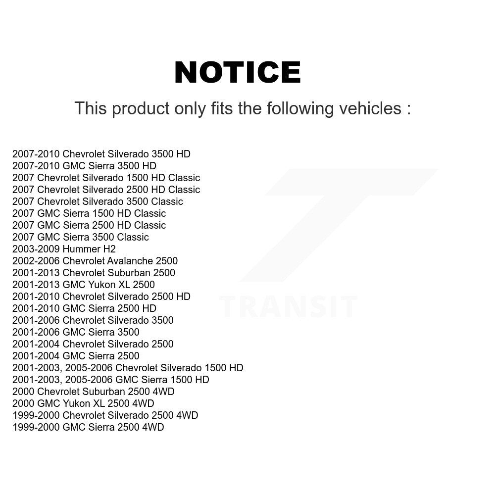 Control Arm Ball Joint Link Front Kit For Chevrolet GMC Sierra 2500 HD Silverado
