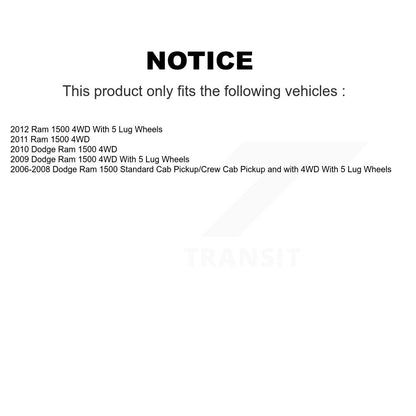 Suspension Control Arm Ball Joint Tie Rod End Link Front Kit (8Pc) For Dodge Ram
