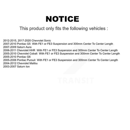 Link Front Pair For Chevrolet Cobalt Malibu Pontiac Sonic G5 G6 Saturn Ion HHR