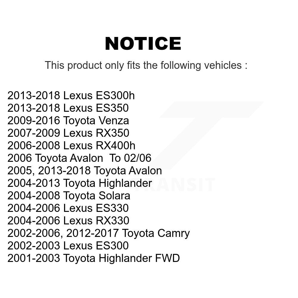 Link Rear Pair For Toyota Camry Venza Highlander Lexus RX350 ES350 RX330 Avalon