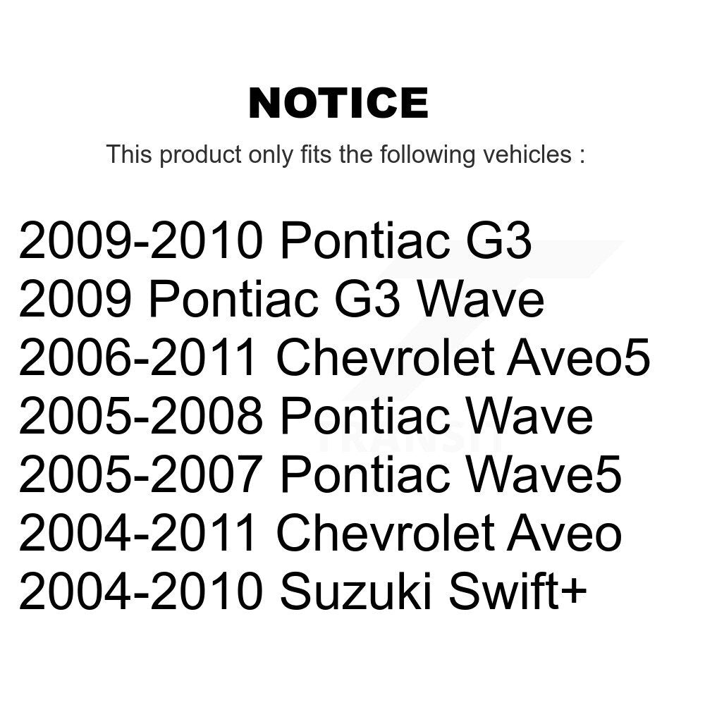 Lower Suspension Ball Joint Set Front Pair For Chevrolet Aveo Pontiac Wave