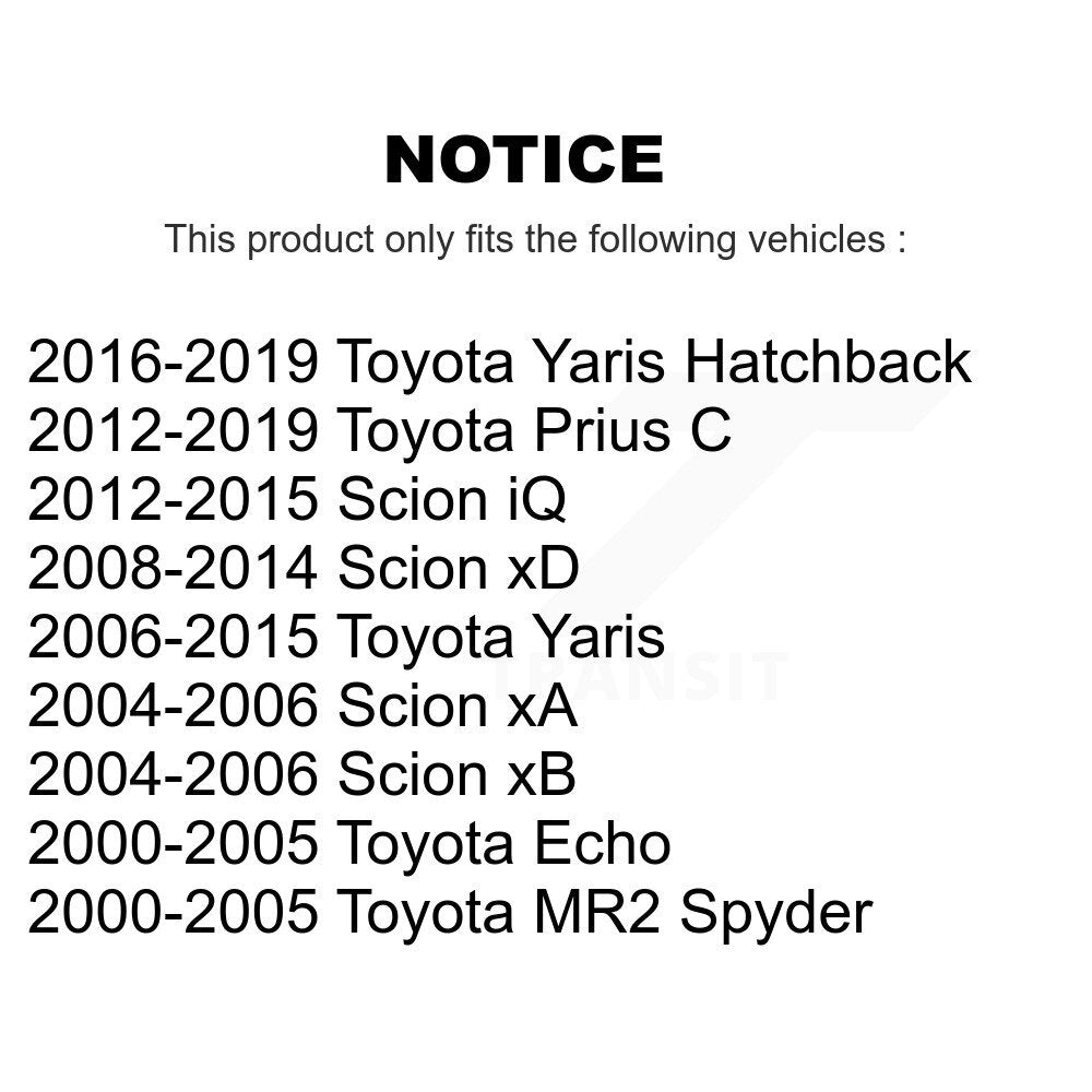 Lower Suspension Ball Joints Pair Front For Toyota Yaris Echo Prius C