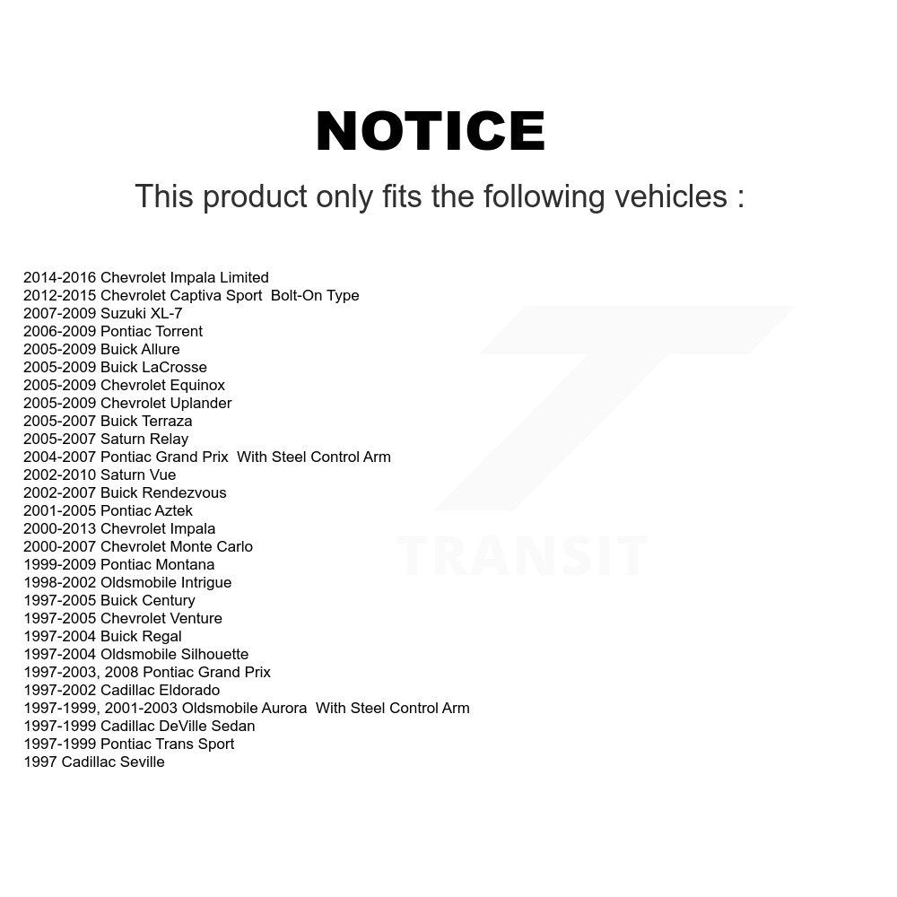 Lower Suspension Ball Joints Pair Front For Chevrolet Pontiac Impala