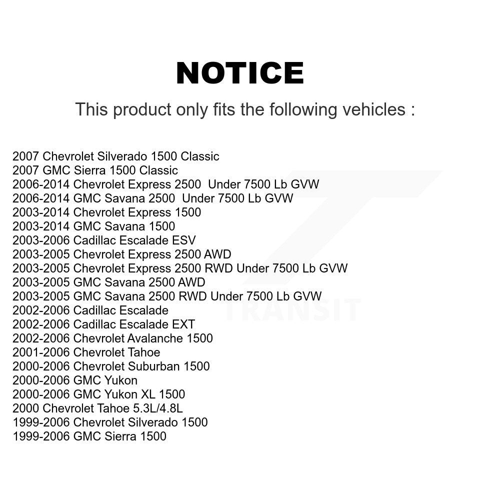 Control Arm Ball Joint Front Upper Pair For Chevrolet GMC Silverado 1500 Sierra