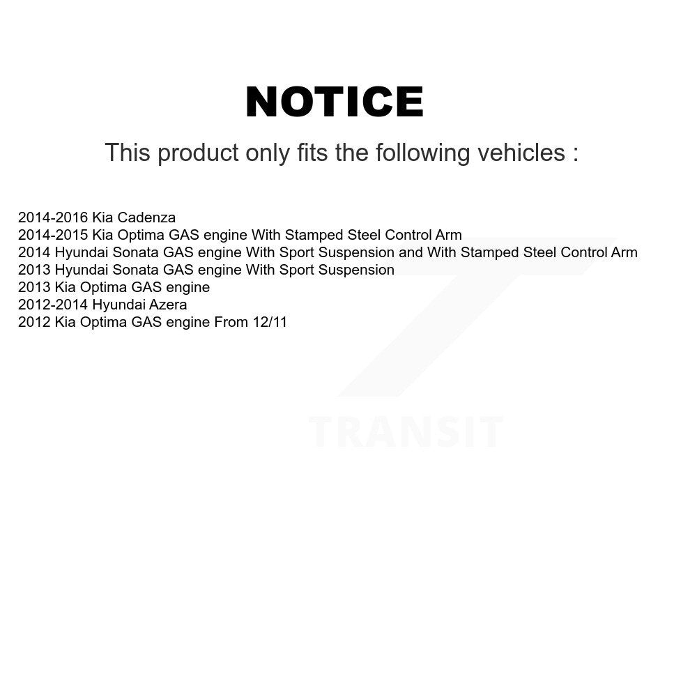 Suspension Control Arm Ball Joint Tie Rod End Link Front Kit (8Pc) For Kia Azera