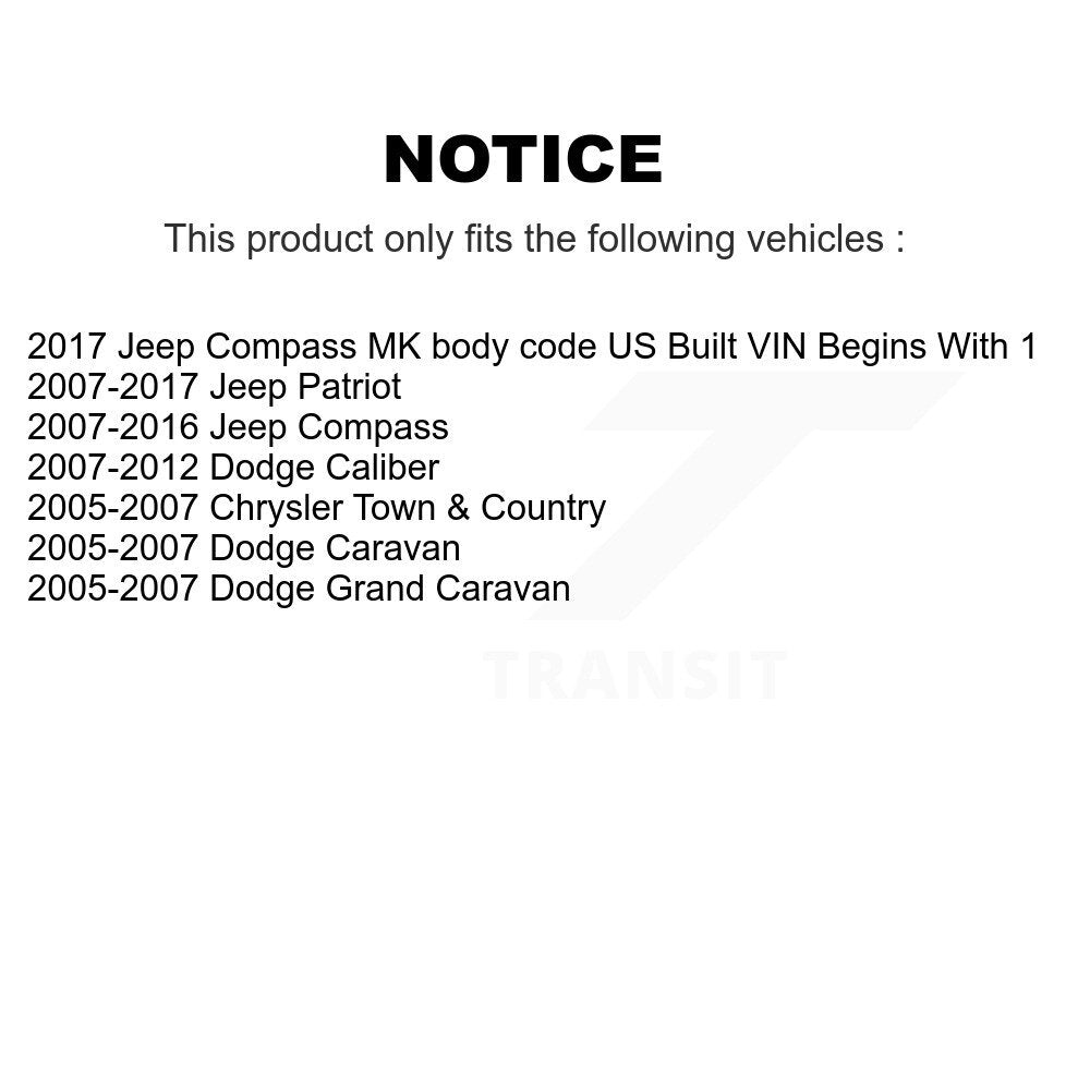 Tie Rod End Front Kit For Jeep Dodge Patriot Compass Caliber Grand Caravan Town