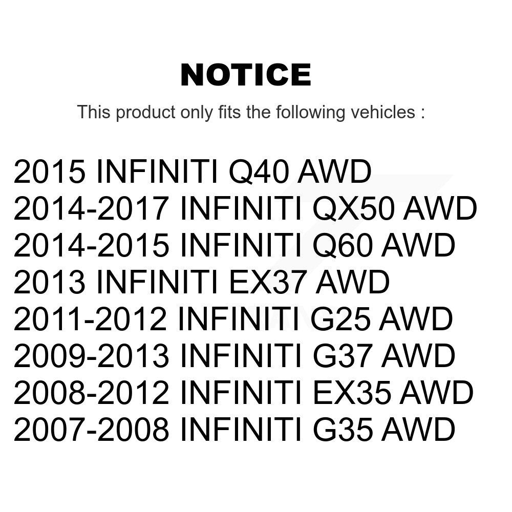 Link Front Rear Kit For INFINITI G37 QX50 EX35 G35 EX37 G25 Q60 Q40 AWD