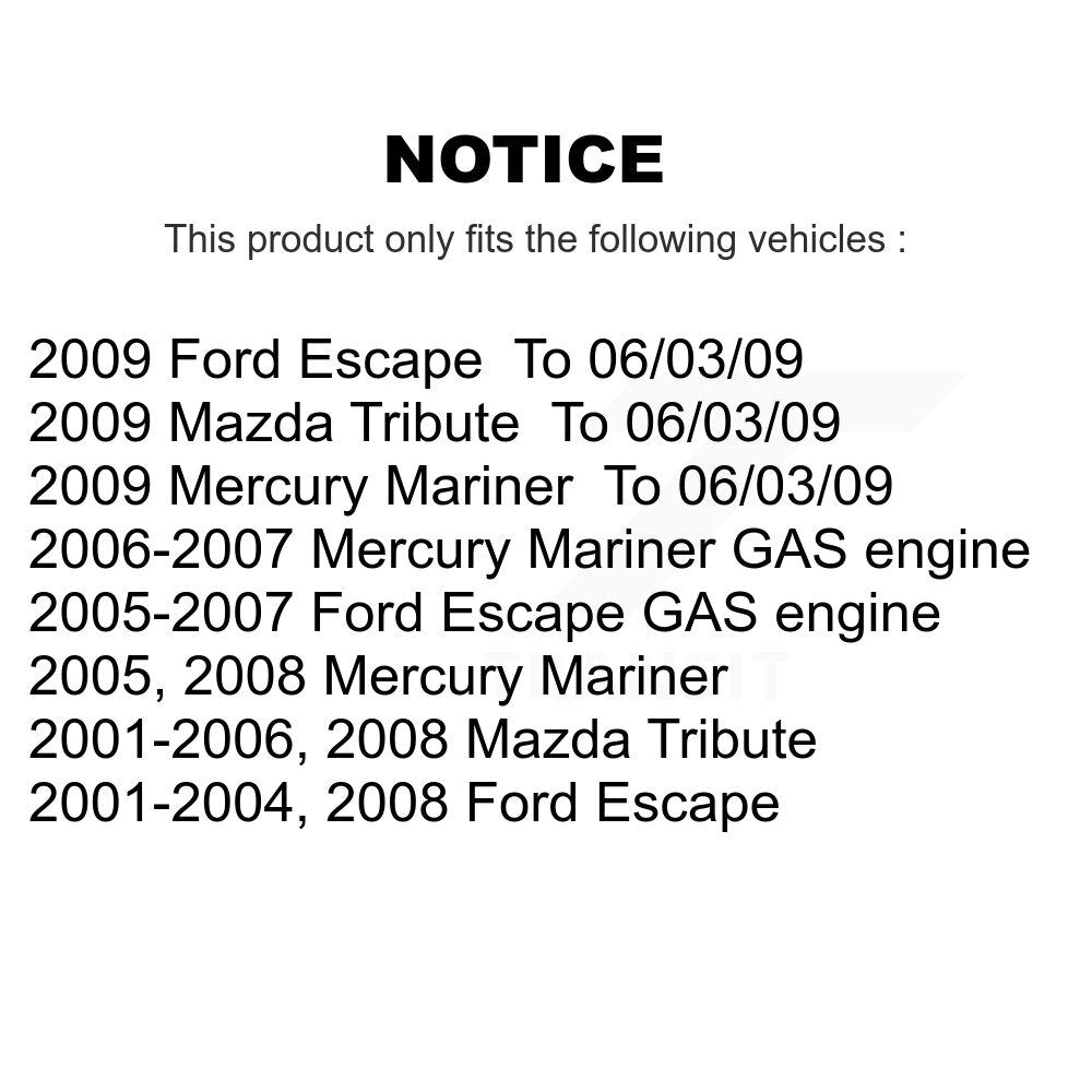 Ball Joint & Tie Rod End Front Kit For Ford Escape Mazda Tribute Mercury Mariner