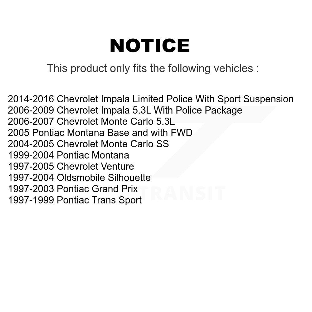 Control Arm & Tie Rod End Front Kit For Chevrolet Impala Pontiac Montana Venture