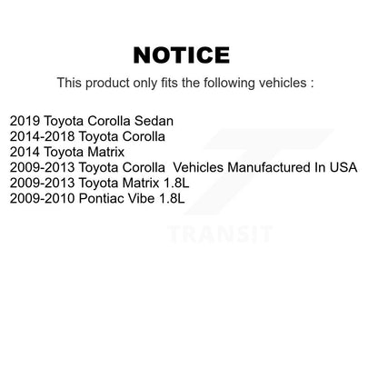 Ball Joint And Tie Rod End Front Kit For Toyota Corolla Matrix Pontiac Vibe iM