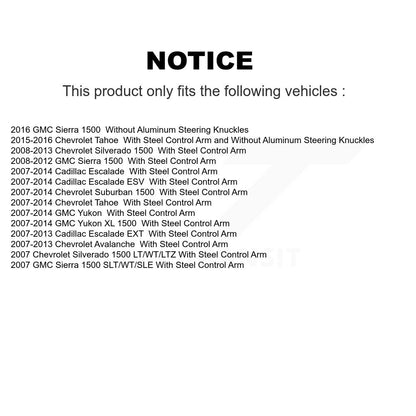 Control Arm & Lower Ball Joint Front Kit For Chevrolet GMC Sierra 1500 Silverado