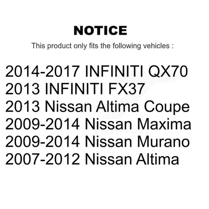 Tie Rod End Front Outer Kit For Nissan Altima Murano Maxima INFINITI QX70 FX37