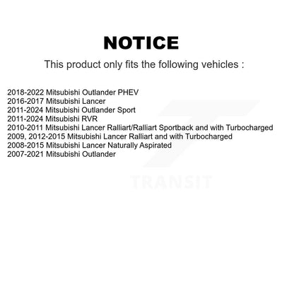 Tie Rod End Front Outer Pair For Mitsubishi RVR Outlander Lancer PHEV Sport