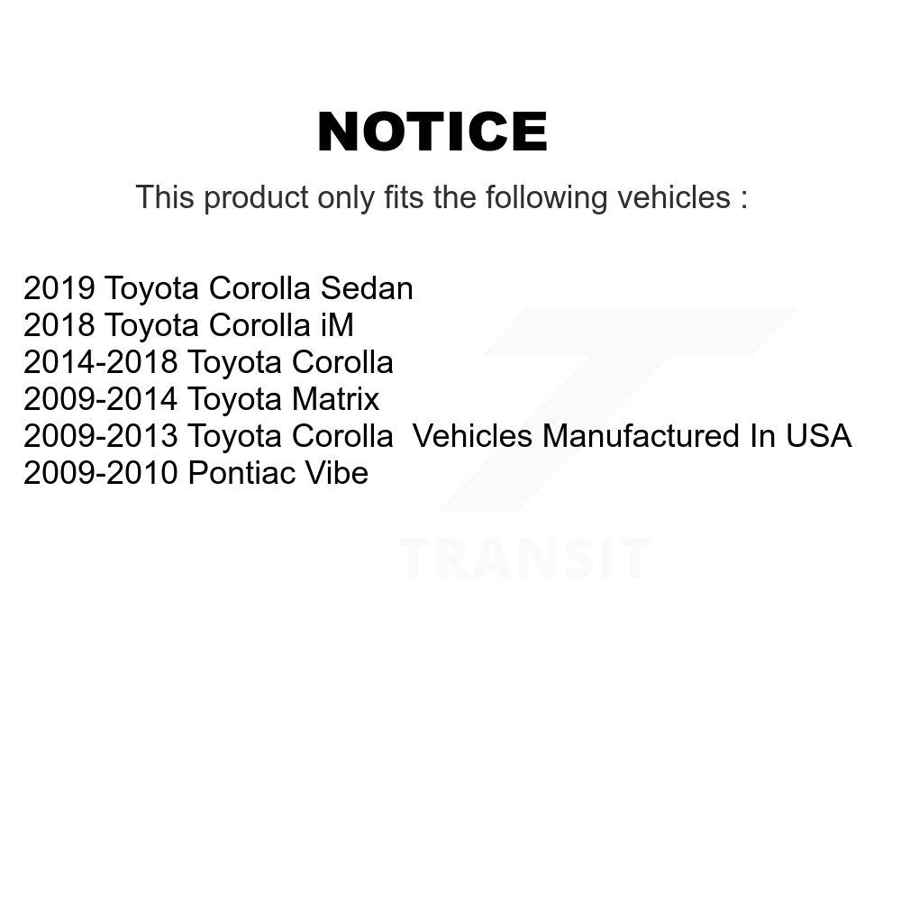 Steering Tie Rod End Front Outer Pair For Toyota Corolla Matrix Pontiac Vibe iM