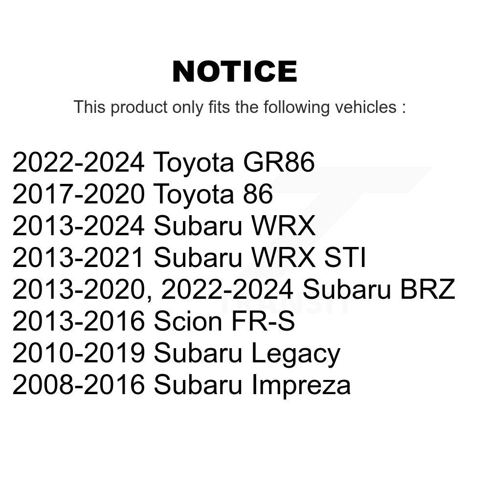 Link Rear Pair For Subaru Impreza WRX Legacy BRZ STI Scion FR-S Toyota 86 GR86