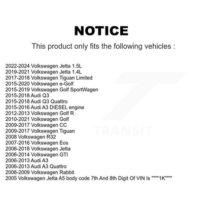 Outer & Inner Tie Rod End Front Kit For Volkswagen Jetta Golf Tiguan SportWagen