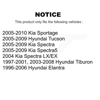 Suspension Strut Shock Mounting Rear Kit For Hyundai Tucson Kia Sportage Elantra