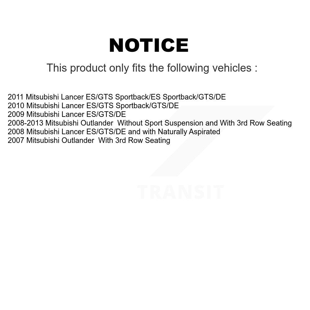 Suspension Strut Shock Mounting Front Rear Kit For Mitsubishi Outlander Lancer