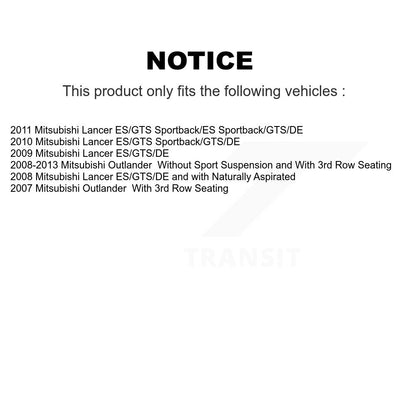 Suspension Strut Shock Mounting Front Rear Kit For Mitsubishi Outlander Lancer