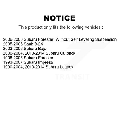 Suspension Strut Shock Mounting Front Pair For Subaru Outback Legacy Impreza