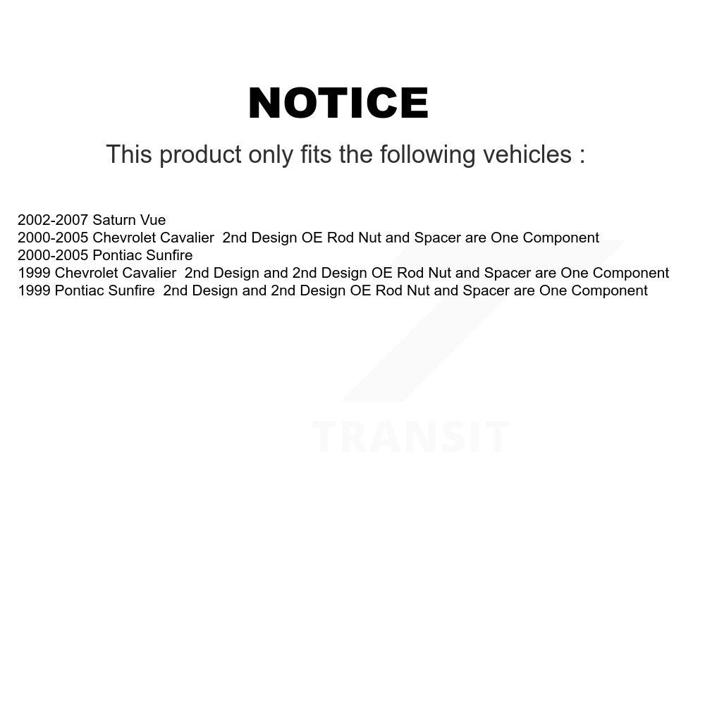 Suspension Strut Shock Mounting Front Pair For Chevrolet Cavalier Pontiac Saturn