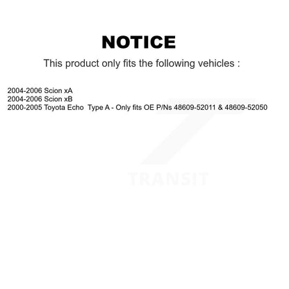 Suspension Strut Shock Mounting Front Pair For Toyota Echo Scion xB xA