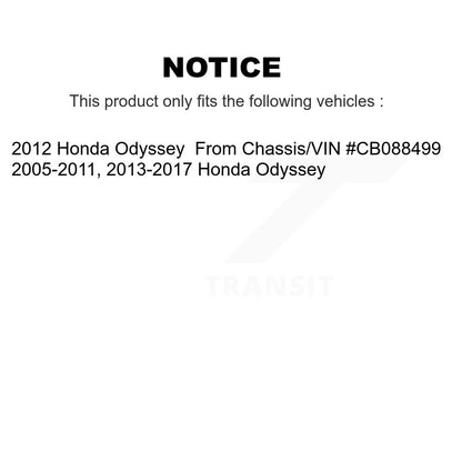 Suspension Strut Shock Mounting Front Pair For Honda Odyssey