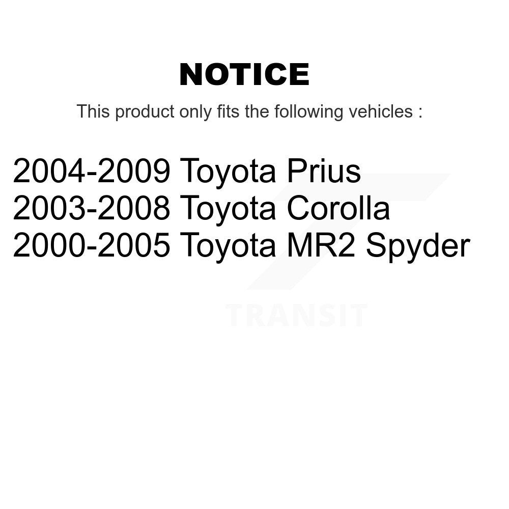 Suspension Strut Shock Mounting Front Pair For Toyota Corolla Prius MR2 Spyder