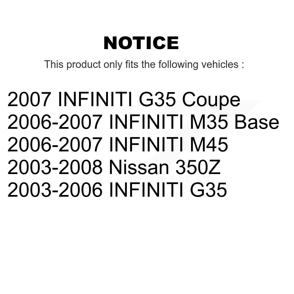 Suspension Strut Shock Mounting Front Pair For INFINITI G35 Nissan 350Z M35 M45