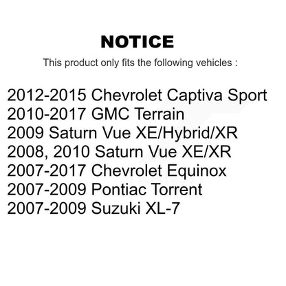 Suspension Strut Shock Mounting Front Pair For Chevrolet Equinox GMC Terrain Vue