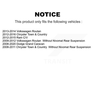 Suspension Strut Shock Mounting Front Pair For Dodge Grand Caravan Chrysler Town