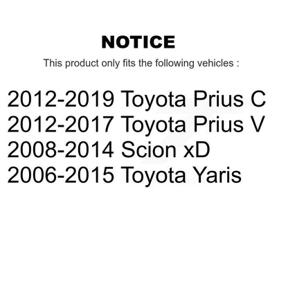 Suspension Strut Shock Mounting Front Pair For Toyota Yaris Prius C V Scion xD