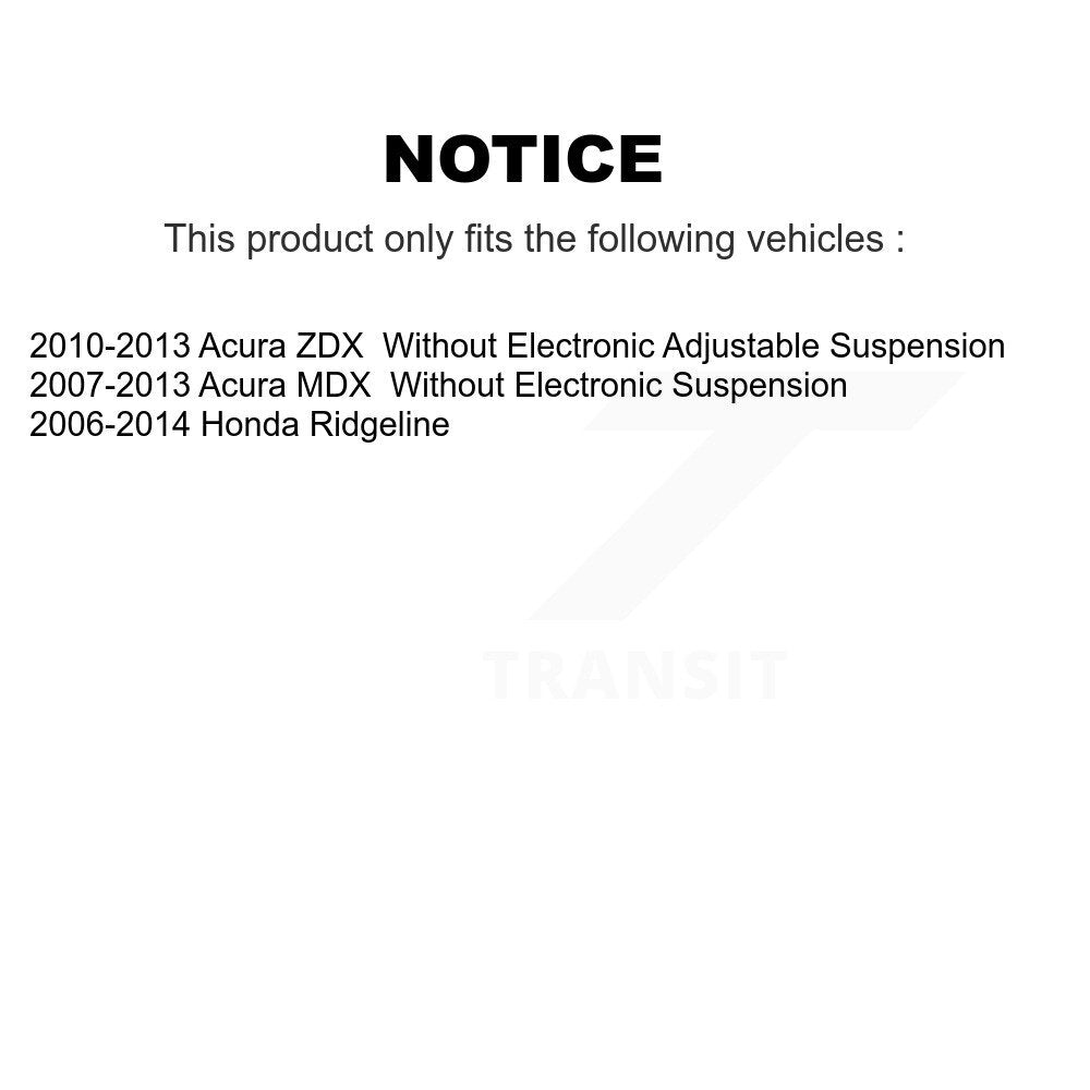 Suspension Strut Shock Mounting Front Pair For Acura MDX Honda Ridgeline ZDX