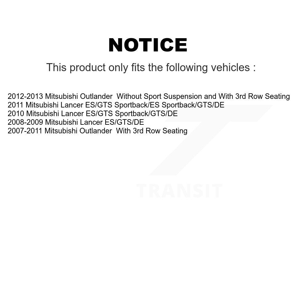 Suspension Strut Shock Mounting Front Pair For Mitsubishi Outlander Lancer