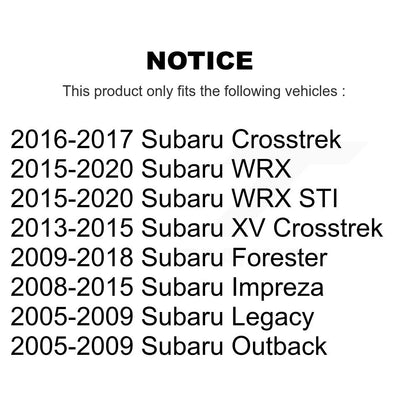 Suspension Strut Shock Mounting Front Pair For Subaru Forester Impreza XV WRX
