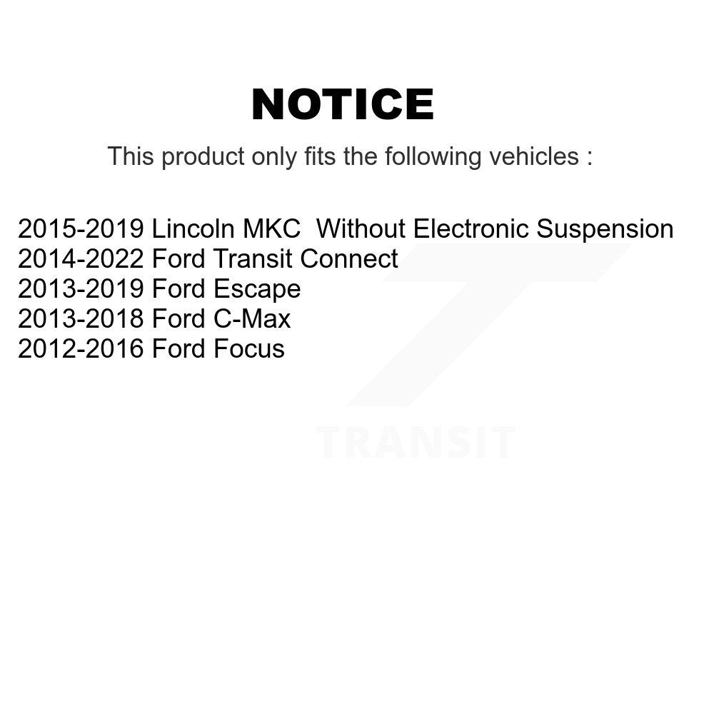 Suspension Strut Shock Mounting Front Pair For Ford Escape Focus Transit Connect