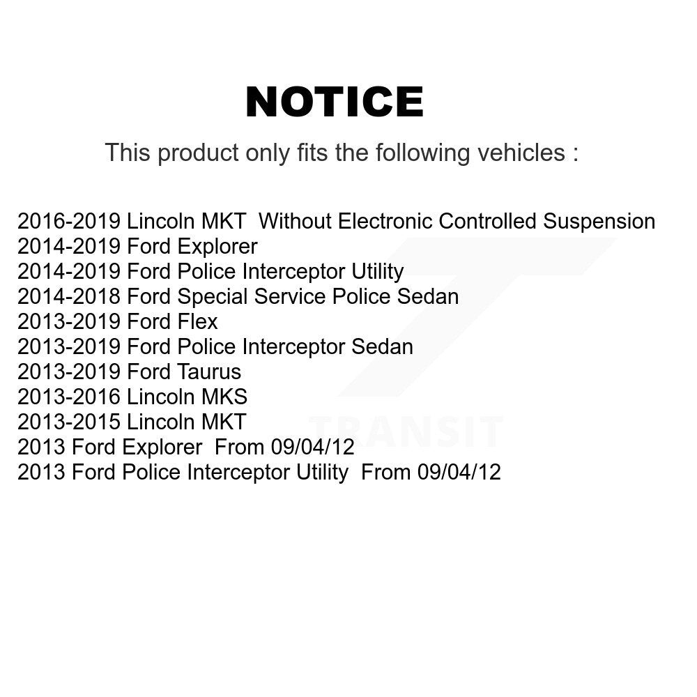 Suspension Strut Shock Mounting Front Pair For Ford Explorer Flex Taurus Police