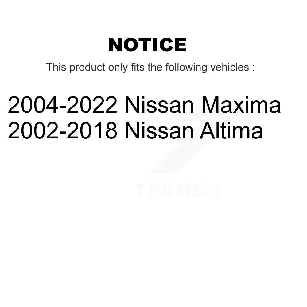 Suspension Strut Shock Mounting Rear Pair For Nissan Altima Maxima