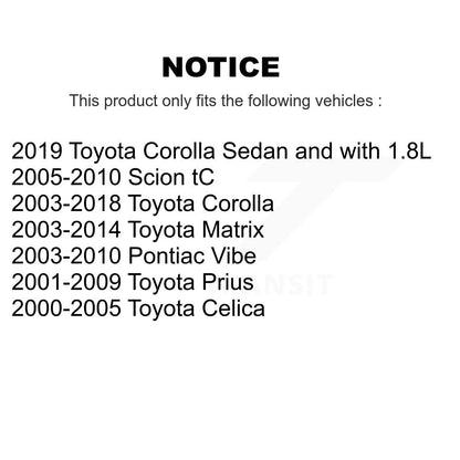 Suspension Strut Shock Mounting Rear Pair For Toyota Corolla Matrix Pontiac Vibe