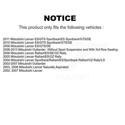 Suspension Strut Shock Mounting Rear Pair For Mitsubishi Outlander Lancer