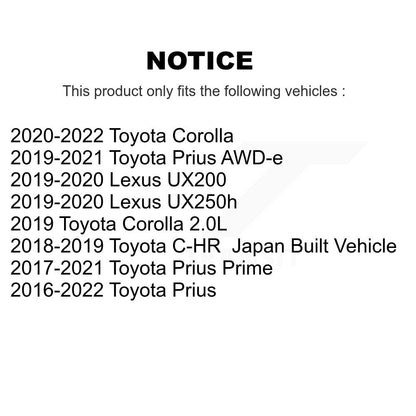 Suspension Strut Shock Mounting Front Pair For Toyota Corolla Prius Prime C-HR