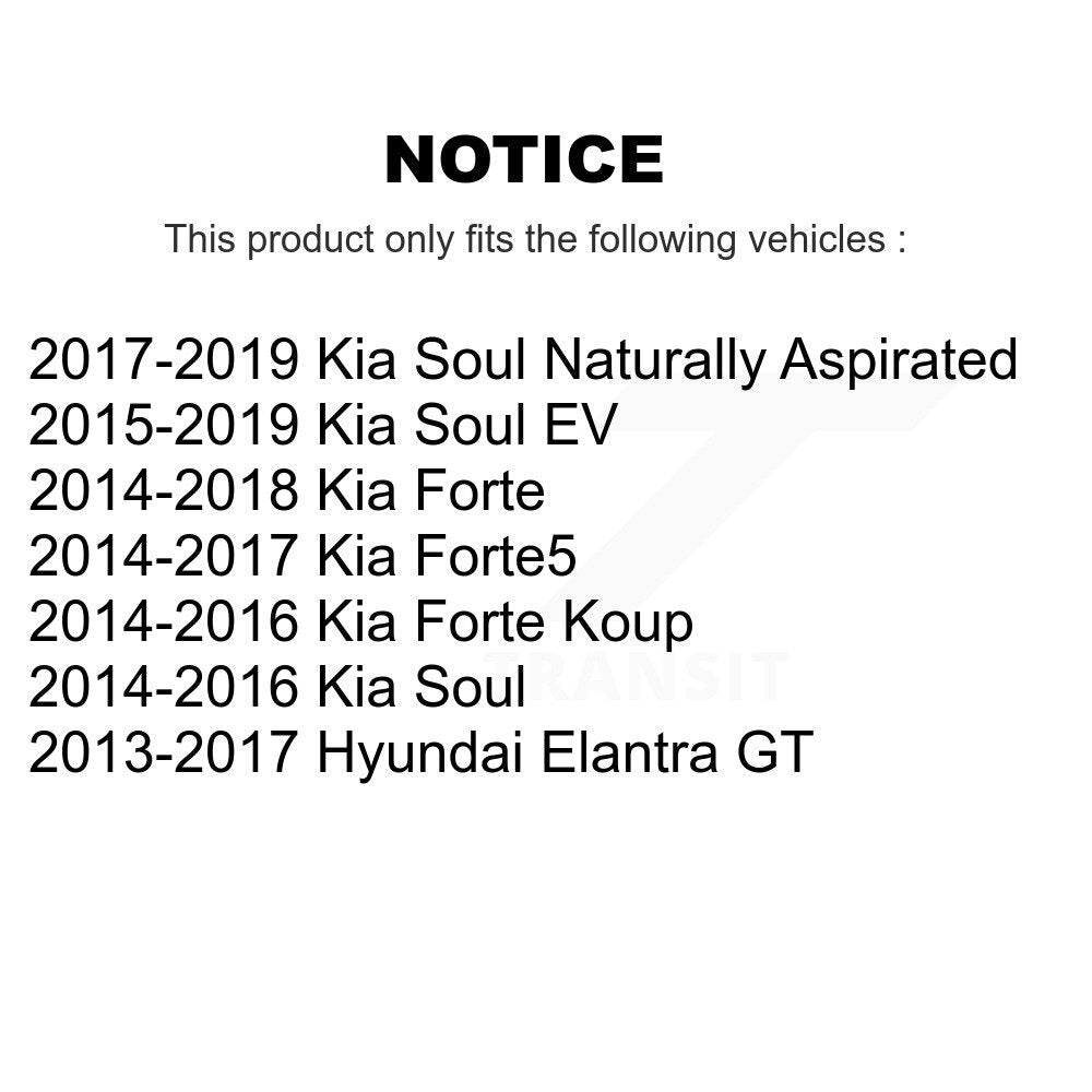 Suspension Strut Shock Mounting Front Pair For Kia Soul Forte Hyundai Elantra GT